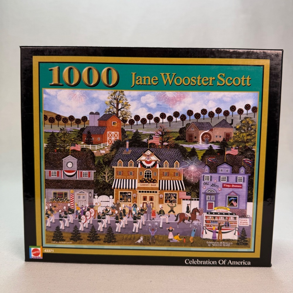 Jane Wooster Scott CELEBRATION OF AMERICA 1000 PC Puzzle Mattel NEW 43371